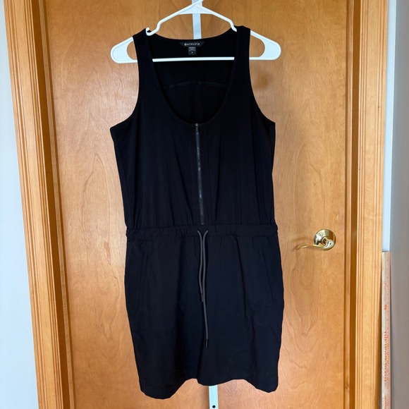 Athleta Dresses & Skirts - Athleta Expedition Dress Black‎ Size 8 Tank Zip Front Pockets Athleisure